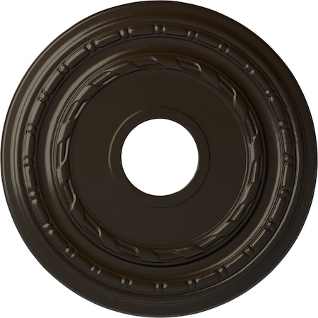 Ekena Millwork Dublin Ceiling Medallion (Fits Canopies up to 8 1/4"), 15 3/8"OD x 3 5/8"ID x 1"P, Stone Hearth CM15DUSHF